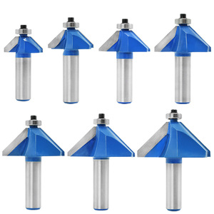 Fresa per Legno, Punte per Router CNC, Fresa a Smussatura a <span class=keywords><strong>45</strong></span> Gradi in Carburo di Tungsteno, OEM 2 Taglienti 55HRC - Product Image 1