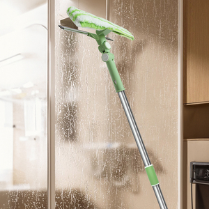 <span class=keywords><strong>Limpiacristales</strong></span> Telescópico para el Hogar con Cabezal Giratorio, Mango de Acero Inoxidable Ecológico, Limpiador de Vidrios 2 en 1, Raspador de Largo Alcance - Product Image 5