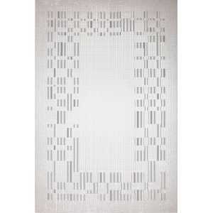 Tapis tissé à la machine Wilton, motif géométrique rectangulaire, moderne, pour salon, résistant aux taches, facile à nettoyer - Product Image 5