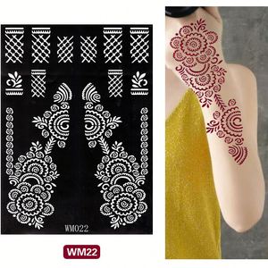 Plantillas Reutilizables de Nuevo Estilo para Tatuajes de <span class=keywords><strong>Henna</strong></span>, Tatuajes con Purpurina y Tatuajes con Aerógrafo, Suministros para Arte Corporal DIY - Product Image 4