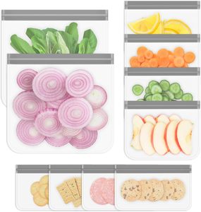 Bolsas de Almacenamiento Reutilizables Huamaohengchun de Plástico PE Clásicas de un Galón, Paquete de 10, Aptas para Lavavajillas, 3 Tamaños, para Marinar Carnes, Sándwiches y Bocadillos - Product Image 2