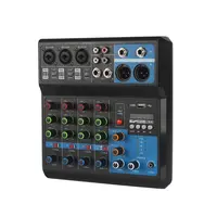 Consola mezcladora de Audio de 5 CANALES, mezclador de Audio profesional Digital de 48V con dientes azules de alta calidad