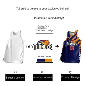 Uniforme de basket-ball personnalisé, respirant et à séchage rapide, <span class=keywords><strong>maillot</strong></span> d'équipe pour hommes, femmes et étudiants, ensemble d'uniformes d'équipe de compétition, 100% polyester - Product Image 4