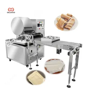 Automatic square or round pastry spring roll sheet making machine