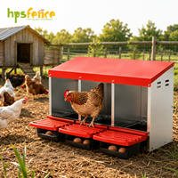 Nichoir à poules durable pour l'extérieur, 3 compartiments, bac de collecte des œufs facile à nettoyer