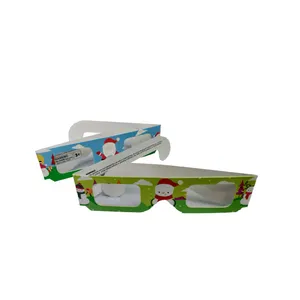 Factory Supplier New Cheap Paper Rave Prism Funny 3D Diffraction Glasses