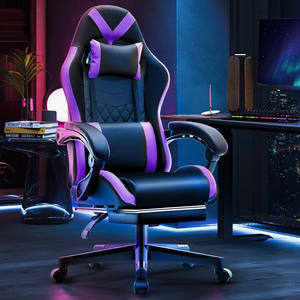 Échantillon gratuit de chaises de jeu à led de massage de marque privée <span class=keywords><strong>Recaro</strong></span> Amg, accoudoir à pieds en acier rose, chaises de jeu pour femmes - Product Image 2