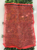 Sac en filet durable en PEHD orange, haute qualité, à cordon de serrage, pour le shopping et l'agriculture, moulage par soufflage, découpe, vente en gros, longue durée de vie