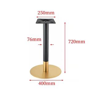 Wholesale Restaurant Black & <b>Gold</b> <b>Table</b> Base Stainless Steel Single Column <b>Round</b> Pedestal Stand Easy Clean - Product Image 6