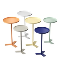 Table basse en métal Kinno Petite table d'appoint Petite table ronde