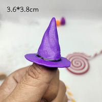Chapeau de sorcière miniature en résine pour Halloween, ornement artisanal pour maison de poupée, décor de scène de diorama