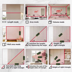<span class=keywords><strong>Huepar</strong></span> Li-ion Batterie Tpye-c Charge BLM-100 200m Numérique Faisceau Rouge Laser Niveau Distance Mètre Mesure Laser - Product Image 2
