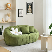 Chaise de canapé en velours d'agneau citrouille à double siège pour la maison Hôtel Bar Utilisation Rotation Sommeil Loisirs pour le salon Balcon Tissu