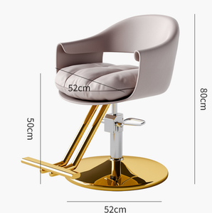 Chaise de Barbier Pivotante à 360 Degrés pour Salon de Coiffure, Mobilier de Coiffure Professionnel, Chaise de Barbier avec Base Dorée – Offre Spéciale - Product Image 6