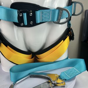 Prévention des chutes <span class=keywords><strong>couvreur</strong></span> Construction échafaudage PPE harnais de corde de sécurité boucle en aluminium réglable ceinture de sécurité complète du corps - Product Image 3