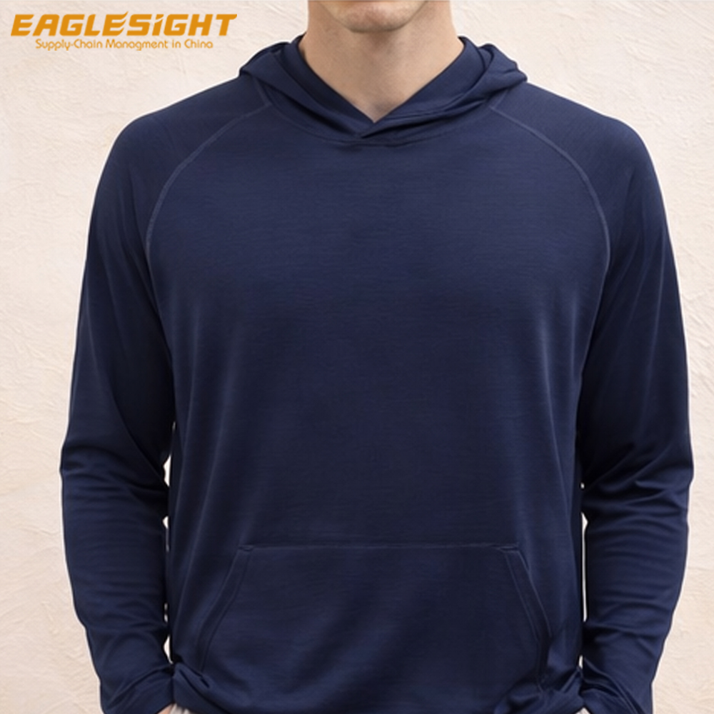 Men's 17.5 Micron Merino Wool Hoodie 97% Wool 180gsm Honeycomb Mesh Breathable Outdoor Base Layer