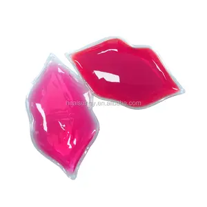 Lip shape face body therapy reusable gel cold hot pack ice packs