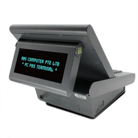 Sistem POS All-in-One ABS Mini10 Mesin Kasir Intel J1900 Windows 7/10 NFC Bluetooth 5.2 LCD 10.4" Printer Thermal 58mm untuk Bus