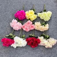 Bunga Peony Sutra Buatan Berkualitas Tinggi T-FT028 Warna Putih Pink Grosir untuk Dekorasi Pernikahan Hotel Rumah
