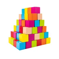 カスタムおもちゃメーカー初期教育DIY手と目の協調子供のためのカラフルな木製ビルディングブロック