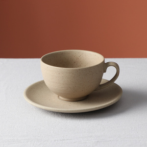 Juego de Tazas de Café Espresso de Cerámica Mate Moteada Vintage Personalizadas Hechas a Mano Nórdicas, Taza de Té de Porcelana con Platillo - Product Image 4