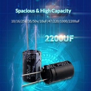 Composants de condensateurs électrolytiques en aluminium à travers-trou 10/16/25V/35/50V/100/220/470/1000/2200uF - Product Image 2