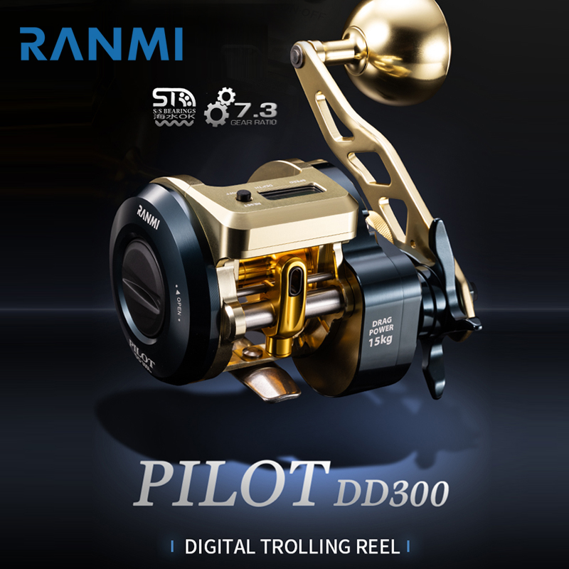 日本未発売 RYOBI リョービ RANMI PILOT DD300 リール RYOBI RANMI PILOT DD300 - Precision Trolling Reel for