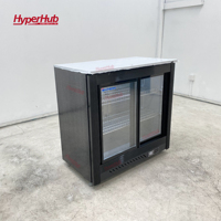 Réfrigérateur de bar arrière pour boissons, refroidisseur de boissons, réfrigérateur à air, porte en verre noir commercial sous le comptoir