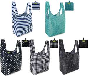 Không Thấm Nước Sinh Thái Thân Thiện Tái Chế Ripstop Nylon Tote Túi Tạp Hóa Biểu Tượng Tùy Chỉnh Tái Sử Dụng Túi Mua Sắm Có Thể Gập Lại - Product Image 4