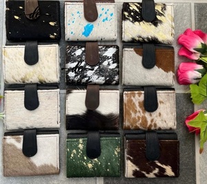 Elegante Cartera de Mujer Estilo Western, Delgada, de Piel de Vacuno con Borla, Monedero Pequeño de Pelo de Vaca, OEM - Product Image 3