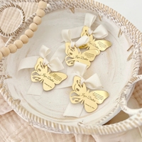 Plaque nominative personnalisée en acrylique papillon, gravée au laser, logo personnalisé, bijoux faits main, cadeaux de mariage et de cérémonie
