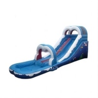 Glissières d'eau gonflables bon marché de double arc de 16 pieds pour des enfants