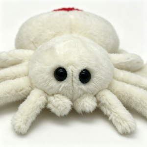 Peluche Ragno Bianco e Nero, Bambola Ragno di Peluche per Halloween, Decorazione Scherzo, Regalo per Macchina Artiglio - Product Image 4