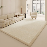 Tapis en fausse fourrure douce et moelleuse, tapis moderne minimaliste pour salon, chambre à coucher, antidérapant, lavable