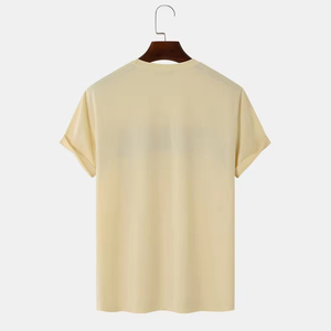 เสื้อยืดผู้ชายผ้าฝ้าย 100% เสื้อยืดเปล่า น้ำหนักเบา ระบายอากาศได้ดี สกรีนโลโก้ได้ เสื้อผ้าลำลองแนวสตรีท ขายส่ง คุณภาพสูง - Product Image 4