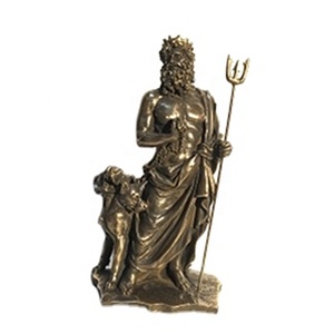 Acabado de bronce antiguo, estatua de resina fundida en frío de San Miguel Arcángel, armadura de batalla, escultura de impresión Digital, logotipo personalizado - Product Image 6
