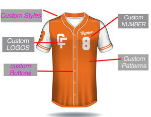 Изготовленная на заказ бейсбольная Униформа с сублимационной печатью - Product Image 5