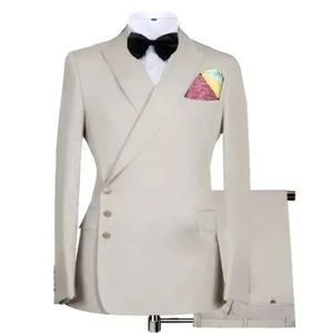 Setelan Jas Pria MOGU 2 Potong Model Single Breasted Slim Fit Tuxedo Blazer dan Celana untuk Pernikahan, <span class=keywords><strong>Prom</strong></span>, dan Acara Homecoming - Product Image 1