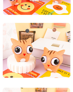 Jouet Squishy Chat Farceur pour Enfants avec Yeux qui Saillissent - Squishy Farceur Yeux qui Saillissent pour Enfants, Jouet Interactif Amusant pour le Plaisir Sensoriel et les Blagues - Product Image 6