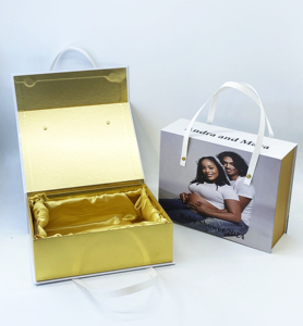 Caja de Regalo para Baby Shower 2026 <span class=keywords><strong>con</strong></span> MOQ Bajo, Caja Rígida de Papel <span class=keywords><strong>con</strong></span> Imán Personalizada, Forro de <span class=keywords><strong>Tela</strong></span>, Grabado en Relieve, Foto Personalizada de Mamá y Papá - Product Image 3