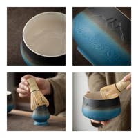 Ensemble de bols à matcha en porcelaine avec logo personnalisé, OEM, style japonais, écologique, résistant à la chaleur, ensemble cadeau matcha