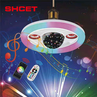 Lampu Bohlam Musik UFO 36W Kualitas Terbaik dengan Kontrol Nirkabel RGB Multiwarna 110v 220v Lampu LED Pintar Pengubah Warna