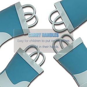 Bottes de <span class=keywords><strong>pluie</strong></span> pour tout-petits personnalisées OEM, fabricant d'usine, imperméables, en caoutchouc naturel, pour enfants, avec poignées et traction, faible MOQ - Product Image 5