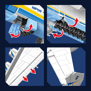 Modelo de Avión de Transporte Jie Star An-225 de 69.1cm, Bloques de Construcción para Armar, Juguete Coleccionable para Jóvenes - Product Image 4