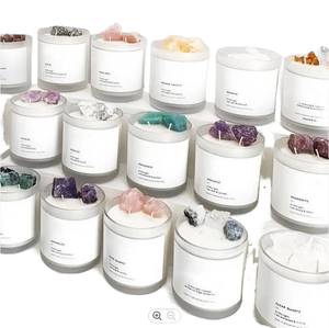 Bougies parfumées d'aromathérapie de luxe personnalisées dans un bocal en verre <span class=keywords><strong>Bougie</strong></span> de cire de soja en cristal pour occasion de mariage <span class=keywords><strong>Belle</strong></span> décoration <span class=keywords><strong>Bougie</strong></span> - Product Image 1