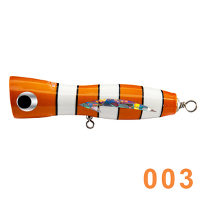 Hunthouse Señuelo <span class=keywords><strong>Popper</strong></span> de alta calidad Pesca de agua salada Cebo duro Señuelo de madera Big <span class=keywords><strong>Popper</strong></span> Trolling Señuelos de pesca - Product Image 2
