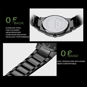 Montre à quartz décontractée personnalisée de l'usine Hannah Martin pour hommes marque privée avec mouvement japonais style bande vente en gros - Product Image 6