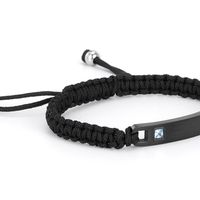Bracelet en cuir pour homme en acier inoxydable avec un seul zircon cubique, bracelet réglable pour homme, bijoux uniques pour homme
