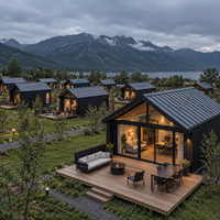Villa modulaire préfabriquée à ossature en A, à faible envergure, isolée thermiquement, petite maison triangulaire pour appartement, chalet préfabriqué