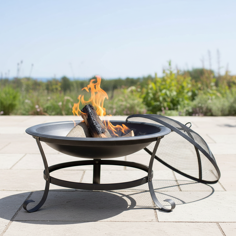 Half Sphere Steel Fire Pit Bow